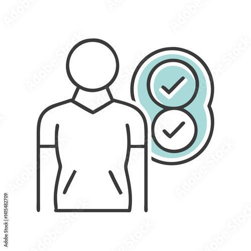 Self-Acceptance Icon Representing Personal Growth and Validation  