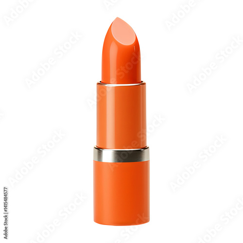 Obraz na płótnie orange lipstick isolated on transparent white background, clipping path w salonie