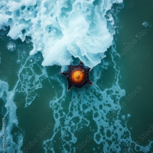 Starfish in Teal Waters: A Serene Underwater Abstract