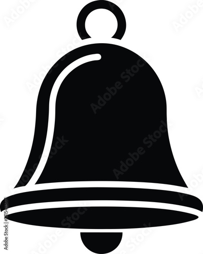 Bell Stencil Icon Beautiful Elements Icon Silhouette Vector Illustration
