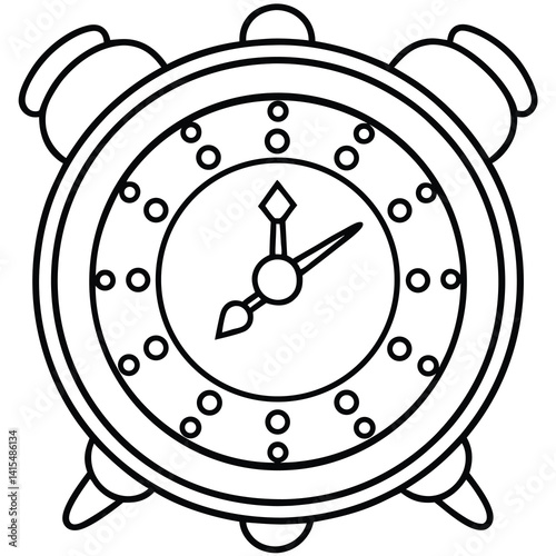 Classic Alarm Clock Outline