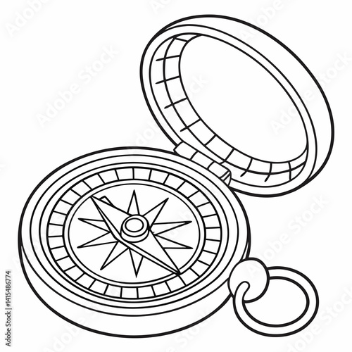 Compass Outline Illustration