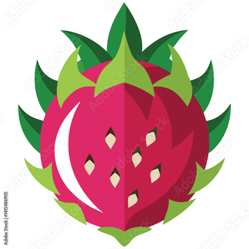 dragon fruit isolated on white background