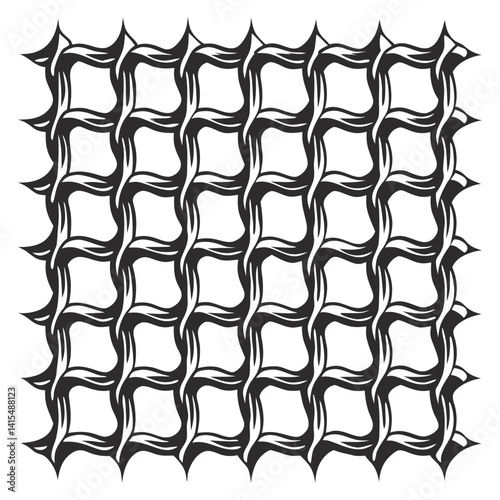 Seamless medieval chainmail pattern forming textured background, reflecting craftsmanship, defensive armor of Middle Ages for historical, fantasy themed designs.