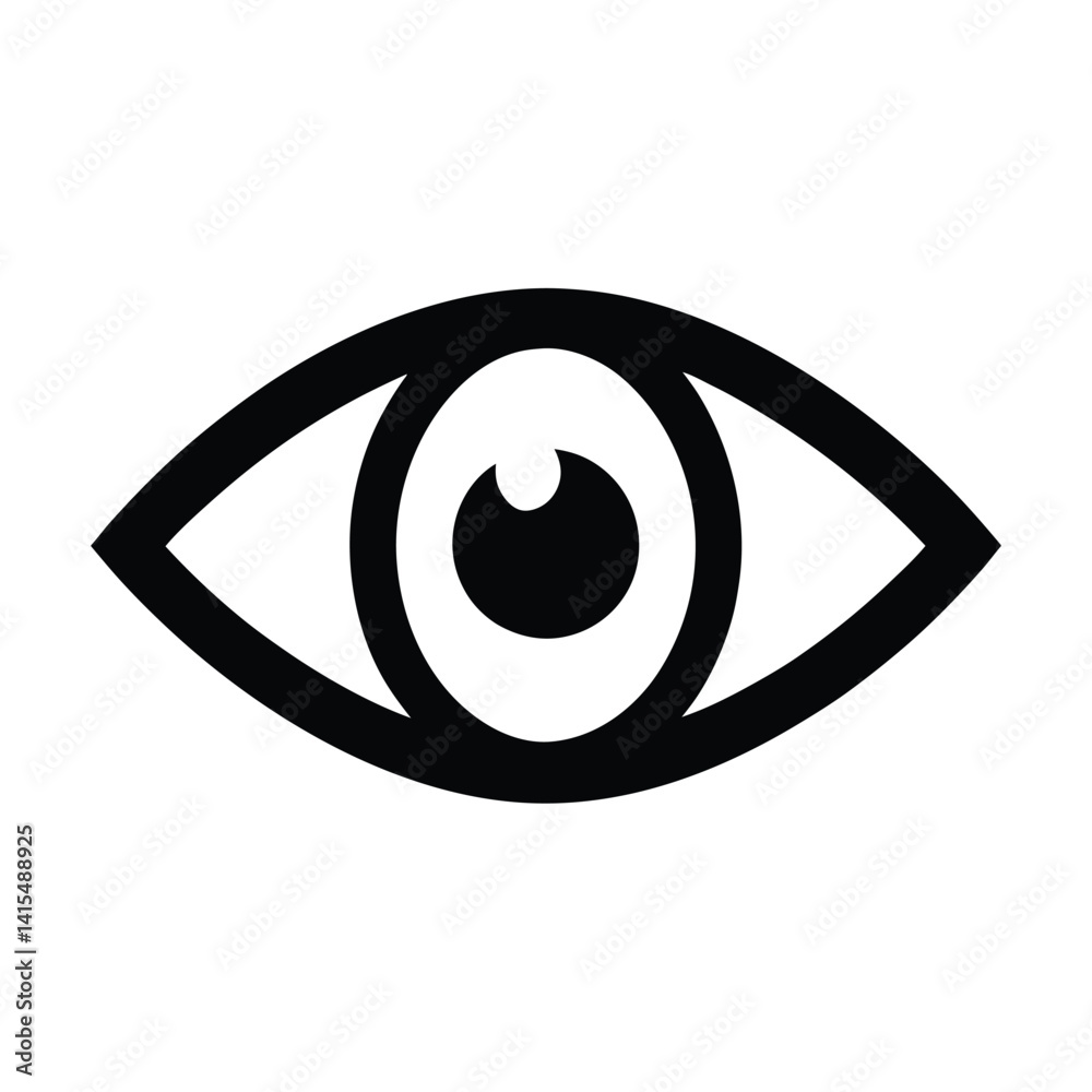 Eye Stencil Icon Beautiful Elements Icon Silhouette Vector Illustration Eye Stencil Icon Beautiful Elements Icon Silhouette Vector Illustration