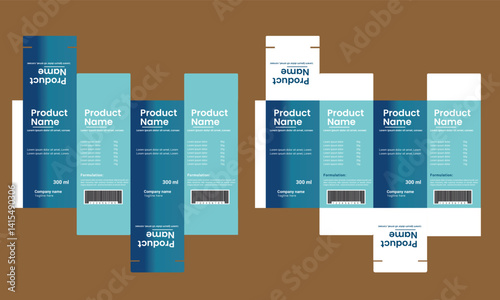 Pain killer medicine box packaging design template, Medicine box design template