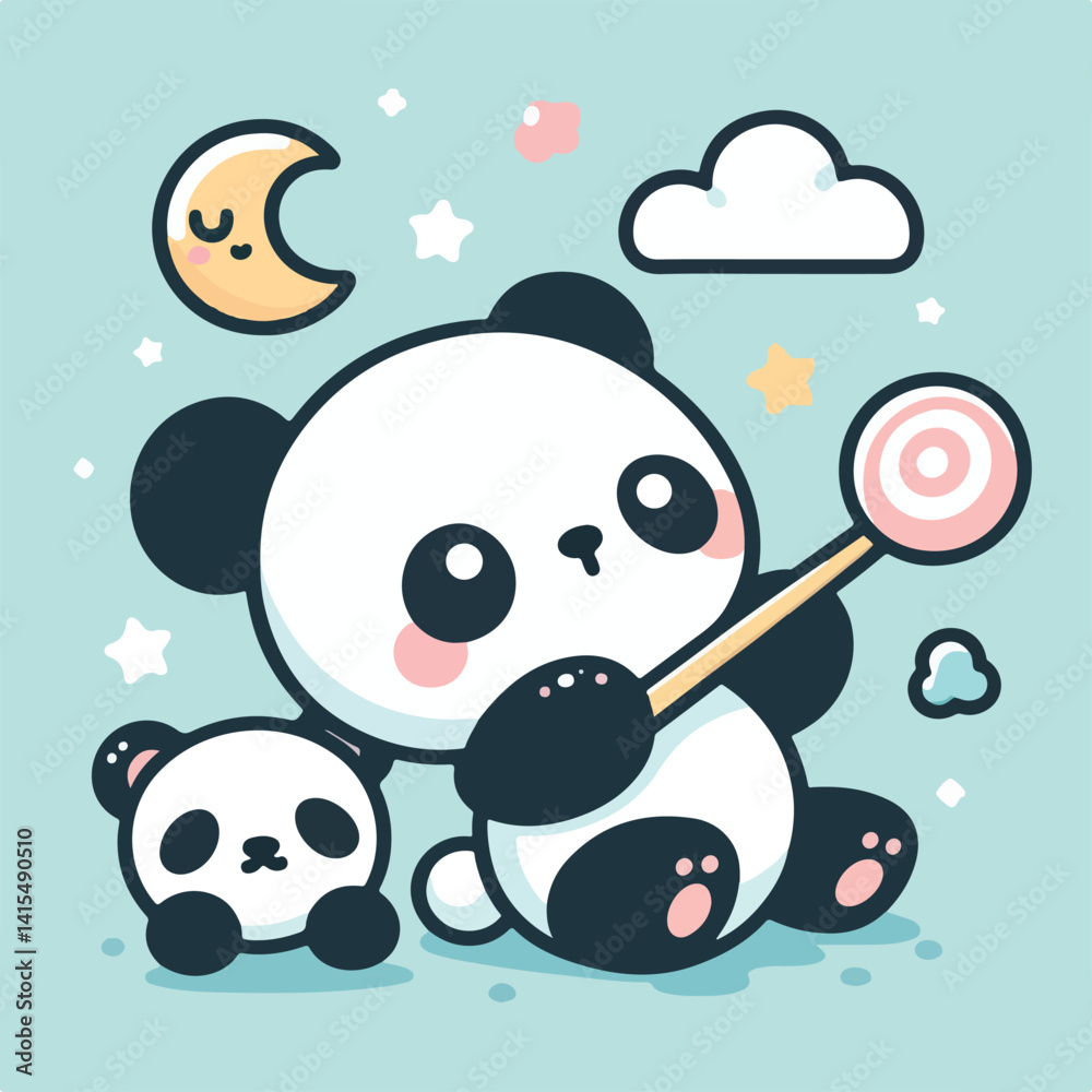 Fototapeta premium cute pan vector image