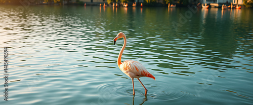 Wallpaper Mural A Rare and Stunning Sight: Flamingos Grace the Danube River with Their Elegant Presence, Captivating Birdwatchers and Nature Enthusiasts Along One of Europe's Most Iconic Waterways Torontodigital.ca