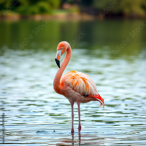 Wallpaper Mural A Rare and Stunning Sight: Flamingos Grace the Danube River with Their Elegant Presence, Captivating Birdwatchers and Nature Enthusiasts Along One of Europe's Most Iconic Waterways Torontodigital.ca