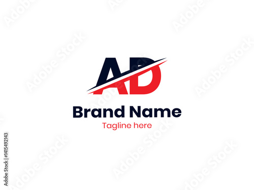 Free Download Vector AD logo design divided by line. Creative AD letter logo design Initial letter DA monogram logo.  - GFXLoad