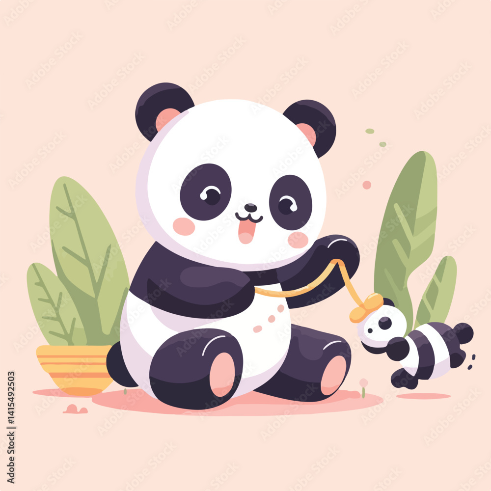 Fototapeta premium cute pan vector image