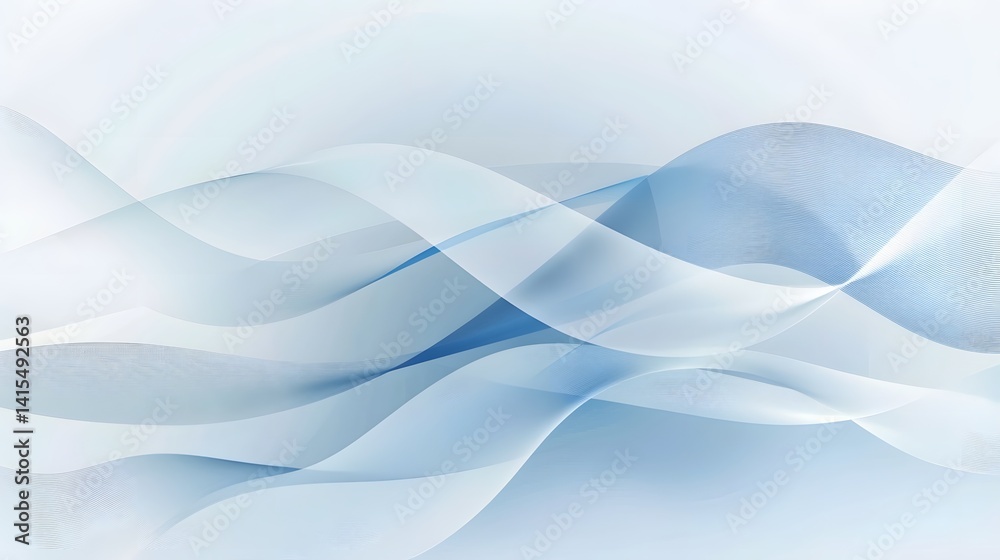 Fototapeta premium Minimalistic Corporate Blue Tech Background with Smooth Gradients and Abstract Elements