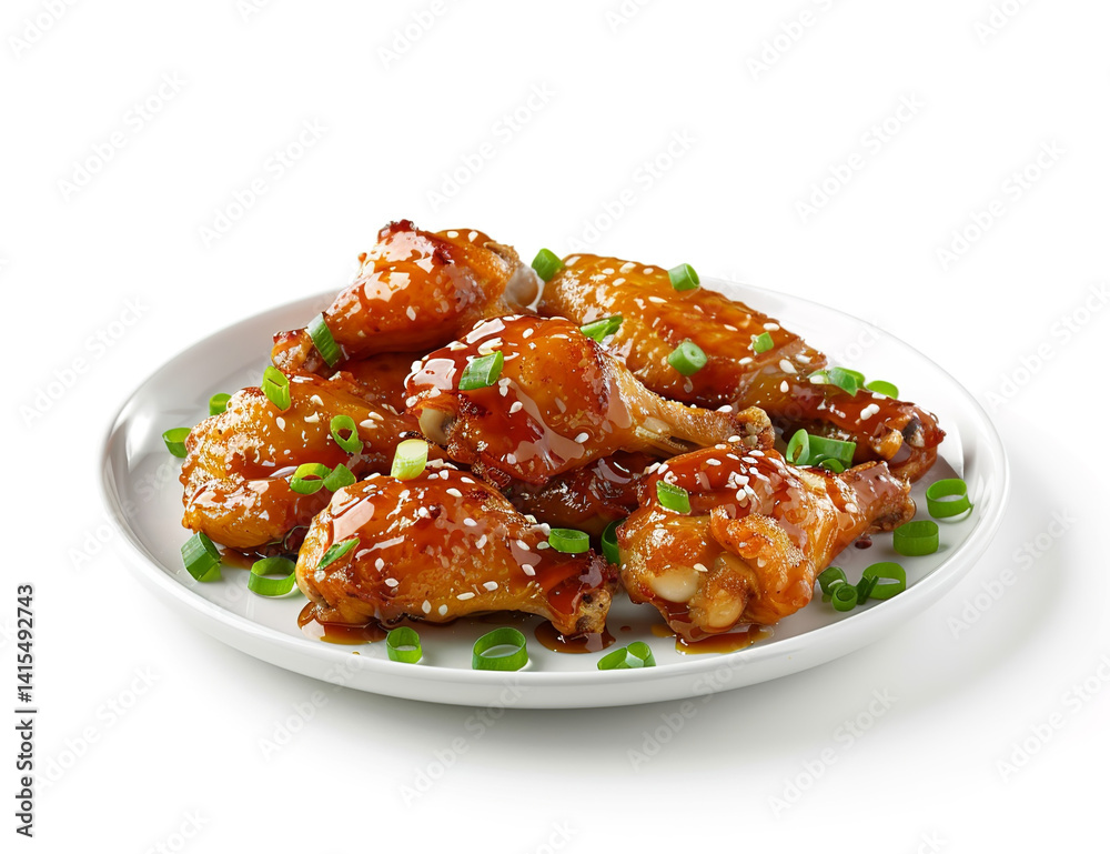 Asian-Style Chicken Wings Glazed with Soy Sauce and Sesame Seeds Asian-Style Chicken Wings Glazed with Soy Sauce and Sesame Seeds