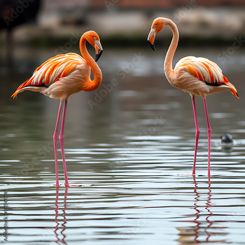 Wallpaper Mural A Rare and Stunning Sight: Flamingos Grace the Danube River with Their Elegant Presence, Captivating Birdwatchers and Nature Enthusiasts Along One of Europe's Most Iconic Waterways Torontodigital.ca