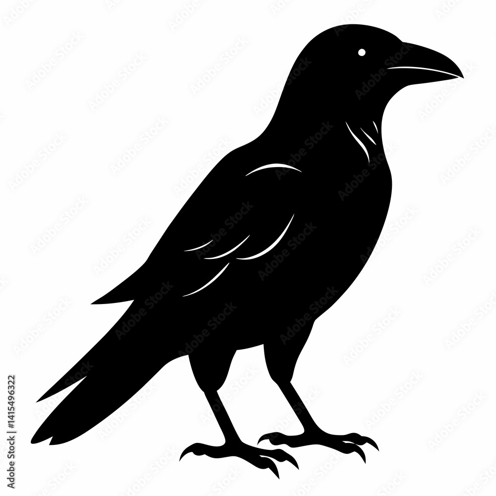 Fototapeta premium Dark Crow Silhouette Graphic