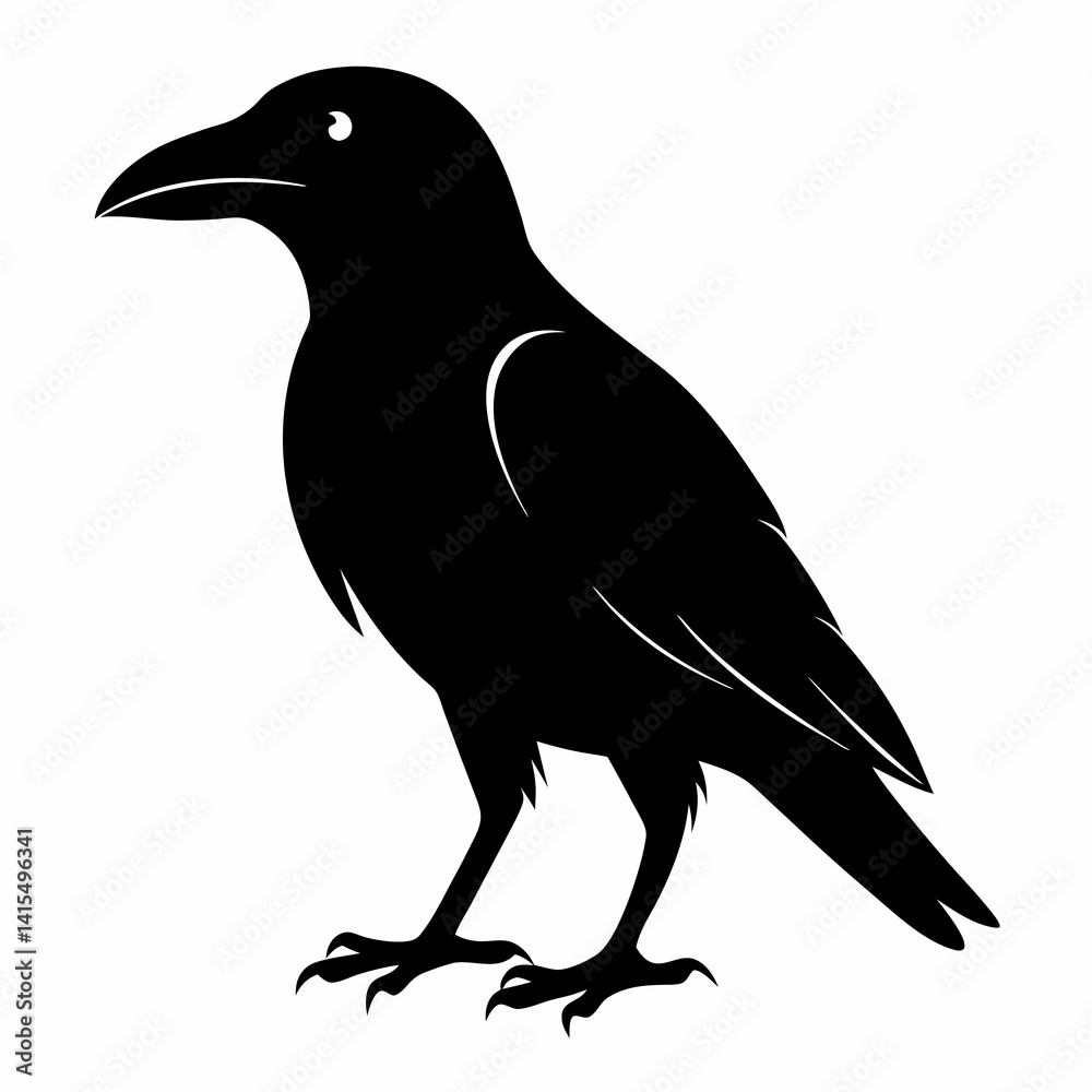 Obraz premium Dark Crow Silhouette Graphic