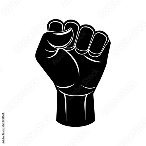 A fisted hand of a worker vector illustration