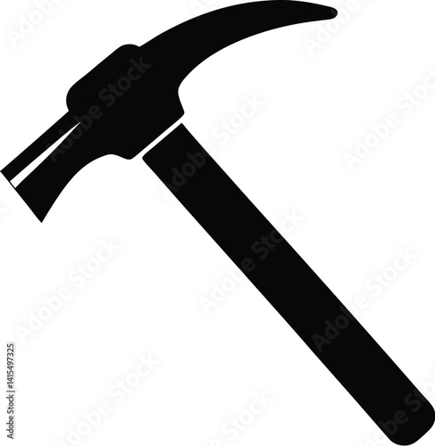 Geologist hammer silhouette, outline silhouette Geologist's hammer icon 