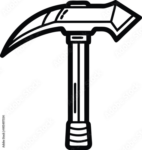 Geologist hammer silhouette, outline silhouette Geologist's hammer icon 
