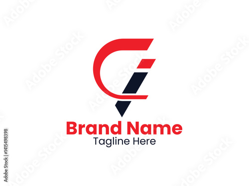 Free Download CI logo. CI letter. IC letter logo design Initial letter CI monogram logo.  - GFXLoad