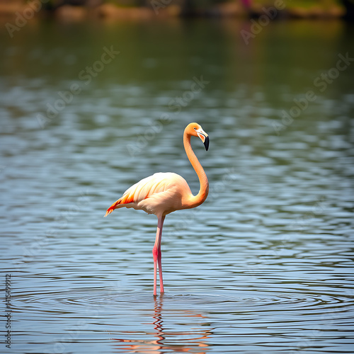 Wallpaper Mural A Rare and Stunning Sight: Flamingos Grace the Danube River with Their Elegant Presence, Captivating Birdwatchers and Nature Enthusiasts Along One of Europe's Most Iconic Waterways Torontodigital.ca
