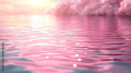 Pink Sunset over Water