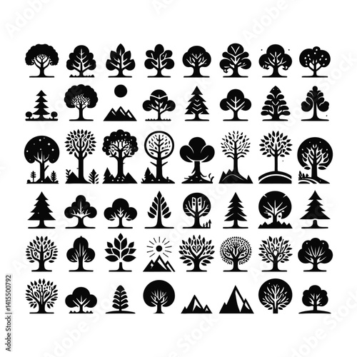 tree silhouette pack
