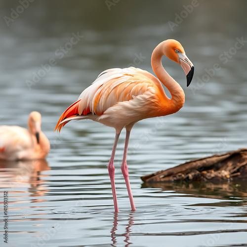 Wallpaper Mural A Rare and Stunning Sight: Flamingos Grace the Danube River with Their Elegant Presence, Captivating Birdwatchers and Nature Enthusiasts Along One of Europe's Most Iconic Waterways Torontodigital.ca
