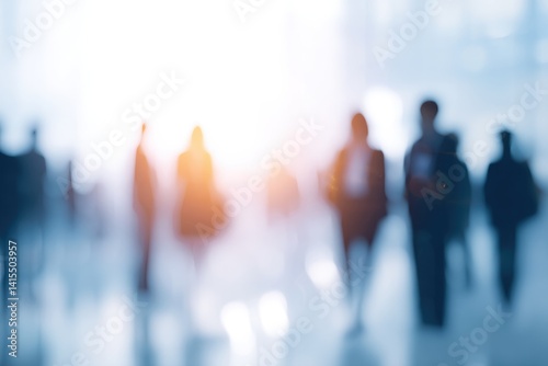 capturing essence of human resource management with silhouettes of people blurred in background