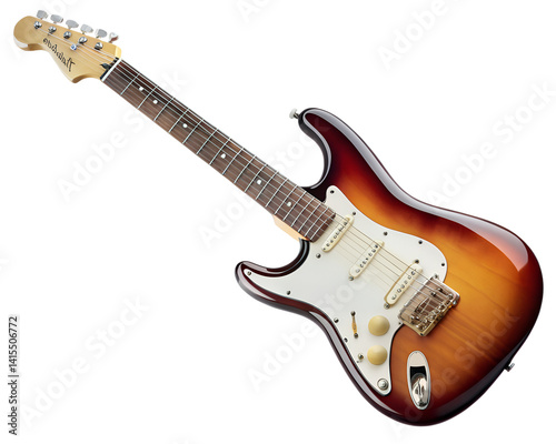 acoustic guitar isolated on white