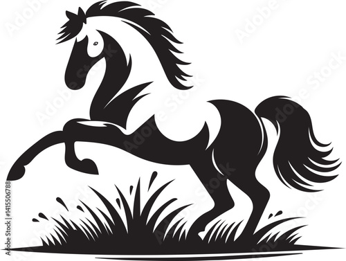 horse silhouette vector