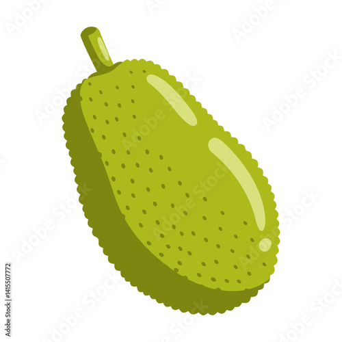 green jackfruit vector illustration isolated