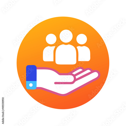 Support and Care Icon. – Holding Team icon vector Illustration  for logos, UI/UX and Web Projects

