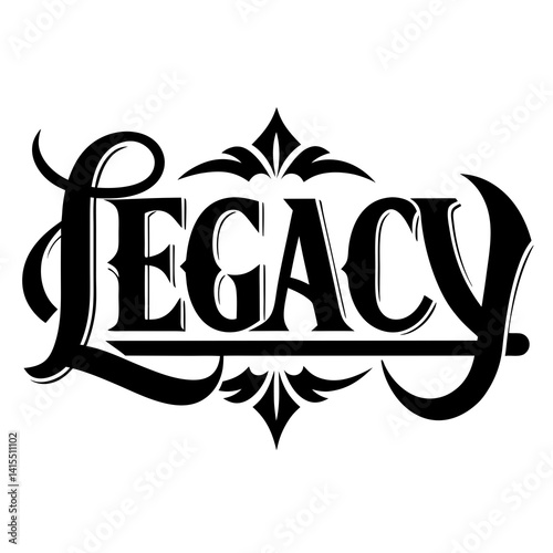 Legacy Light vector silhouette black design white background