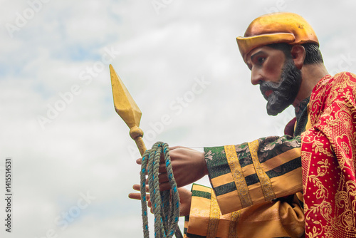 Medellin, Antioquia, Colombia. April 07, 2023. Good Friday, Holy Week procession, traditional Catholic celebration. 
