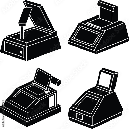 Spectrophotometer silhouette vector