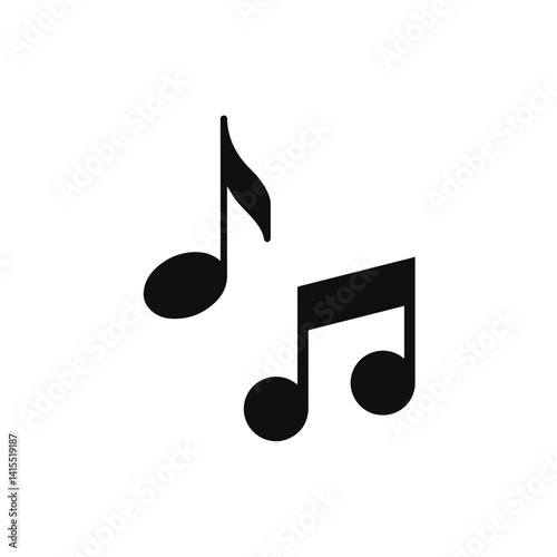 Icon Musical note illustation vector 