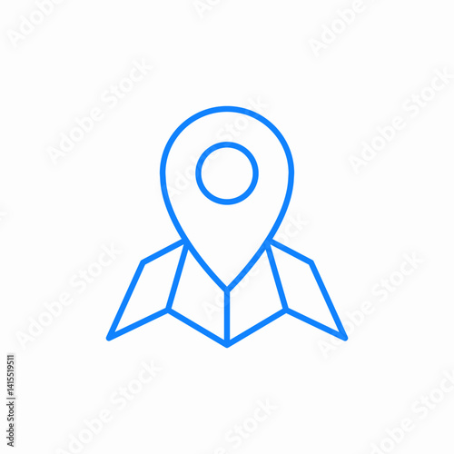 map pointer icon sign vector