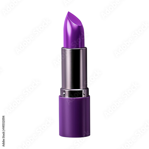 Obraz na płótnie Purple lipstick isolated on transparent white background, clipping path w salonie