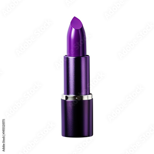 Obraz na płótnie Purple lipstick isolated on transparent white background, clipping path w salonie