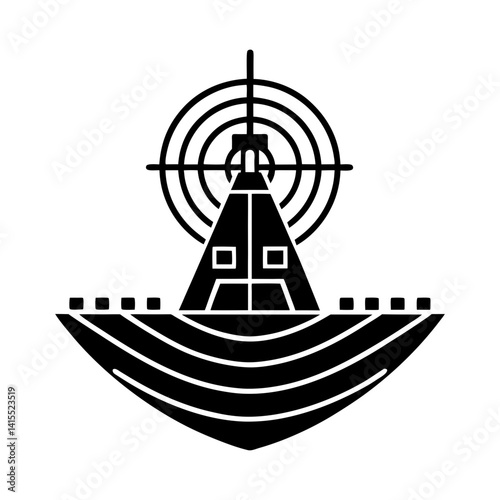 Sonar System silhouette vector