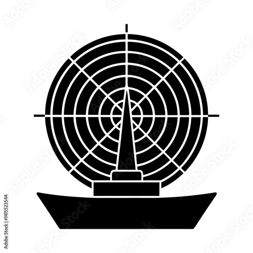 Sonar System silhouette vector