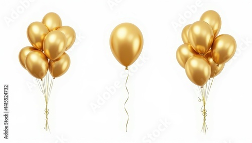 Golden Balloons Celebration Party Decoration Set