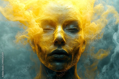 Depression help. Anxiety free life. Psychotherapy techniques. Mental disorder - burnout: abstract image of health condition. Mood disorder. Metaphorical burnout feelings of a mental disease.