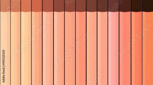 Various shades of peach and beige, displayed in vertical rows. photo