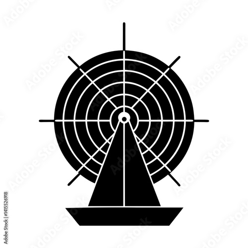 Sonar System silhouette vector