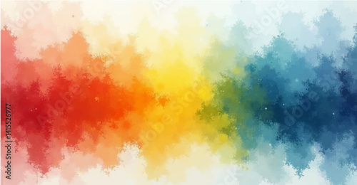 Vibrant gradient background blending colors from warm hues to cool tones