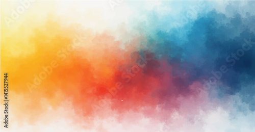 Vibrant gradient background blending colors from warm hues to cool tones
