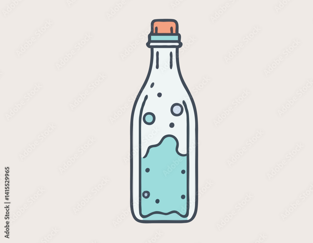 Bottle Water Color Line Icon. Editable Stroke. Bottle Water Color Line Icon. Editable Stroke.