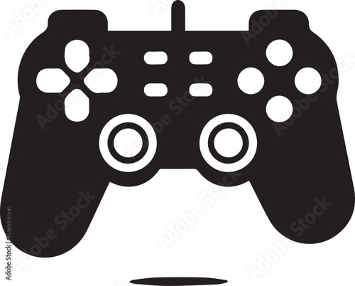 Video game controller silhouette vector set video game controller
